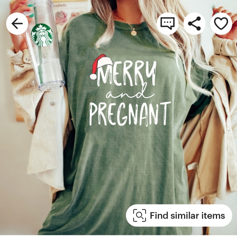 Pregnancy Christmas tshirt